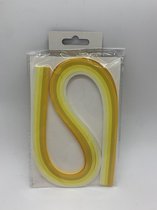 Quilling papier Geel 5 kleurig 3mm dik en 54cm lang