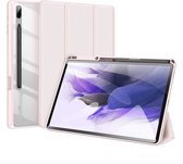 Dux Ducis Toby Samsung Galaxy Tab S7 FE Hoes Tri-Fold Book Case Roze