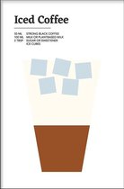 Walljar - Iced Coffee - Muurdecoratie - Poster met lijst