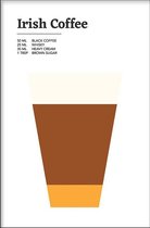 Walljar - Irish Coffee - Muurdecoratie - Poster met lijst