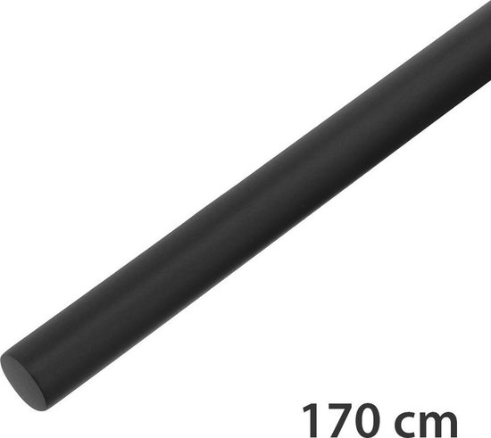 Zwarte Trapleuning 170 cm zonder houders - IVOL