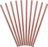 Papieren Rietjes Rosé Goud 19,5cm 250st