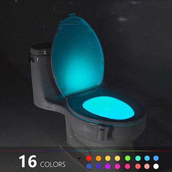 blad boycot Duplicatie Toilet verlichting - LED verlichting - automatische bewegingssensor - 16  kleuren | bol.com