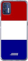 6F hoesje - geschikt voor Motorola Moto G9 Plus -  Transparant TPU Case - Nederlandse vlag #ffffff