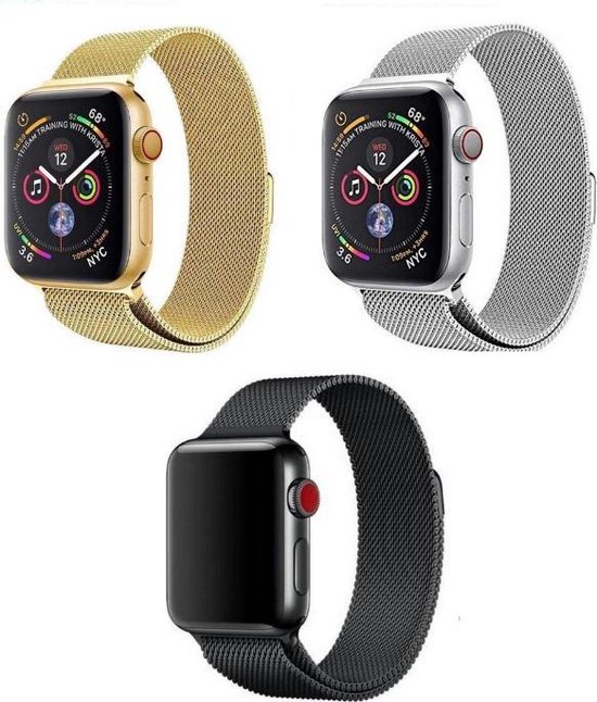 Duo commerce Luxe Milanese SET VAN 3 STUKS Loop Armband Apple