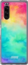 Sony Xperia 5 II Hoesje Transparant TPU Case - Rainbow Tie Dye #ffffff