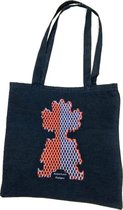 Anha'Lore Designs - Clown - Exclusieve handgemaakte tote bag - Navy jeanslook