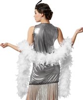 dressforfun - Pluizige verenboa wit - verkleedkleding kostuum halloween verkleden feestkleding carnavalskleding carnaval feestkledij partykleding - 303400