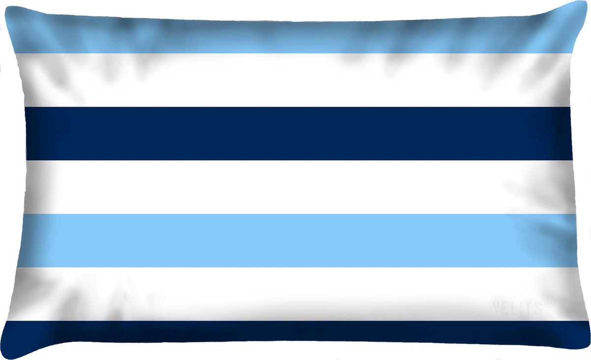 Velits outdoor Buitenkussen Blauw Bloed waterafstotend 40x60cm blauw bootkussen admiraal