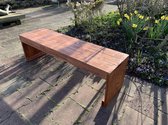 Complete tuinset Freddo 8 persoons * aanbieding * | Tuintafel van steigerhout 2.40 x 0.95 met stalen tafelpoten X-, U-vorm met twee bankjes | Quattro Design