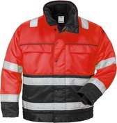 Fristads Hi Vis Winterjack Klasse 3 444 Pp - Hi-Vis rood/zwart - L