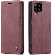 CaseMe Book Case - Samsung Galaxy A12 Hoesje - Bordeaux