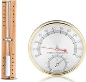 Sauna Thermometer Hygrometer Zandloper 15 Minuten Wit Zand Set
