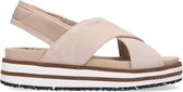 Woden Caroline Suede Sandalen - Dames - Beige - Maat 36