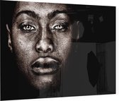 De Traan op zwarte achtergrond - Foto op Plexiglas - 60 x 40 cm
