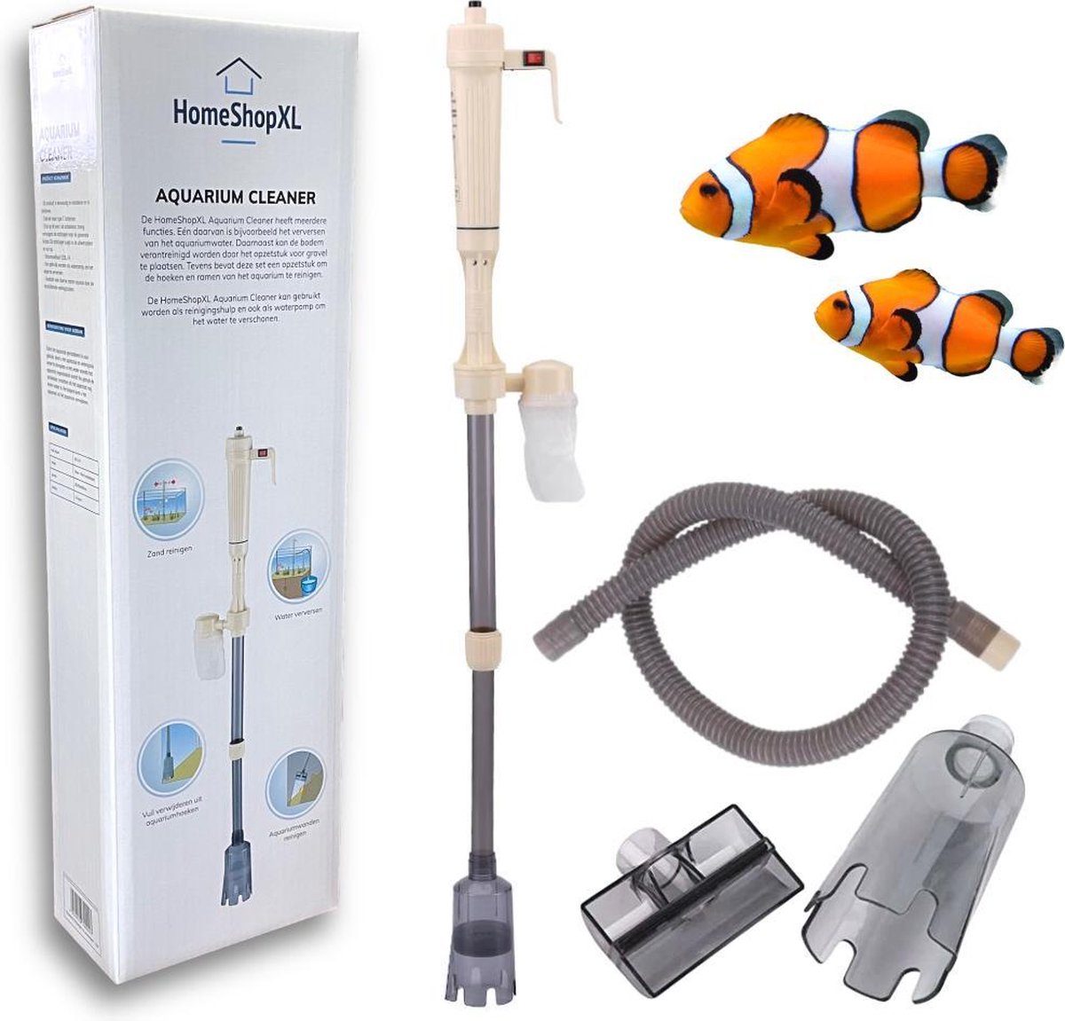 HSXL - Aquarium Stofzuiger voor Bodem - op Batterijen - Draadloos - Pomp - Elektrische Bodem reinige