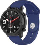 Siliconen Smartwatch bandje - Geschikt voor  Xiaomi Amazfit GTR sport band - donkerblauw - 47mm - Horlogeband / Polsband / Armband