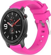 Siliconen Smartwatch bandje - Geschikt voor  Xiaomi Amazfit GTR silicone band - knalroze - 47mm - Horlogeband / Polsband / Armband