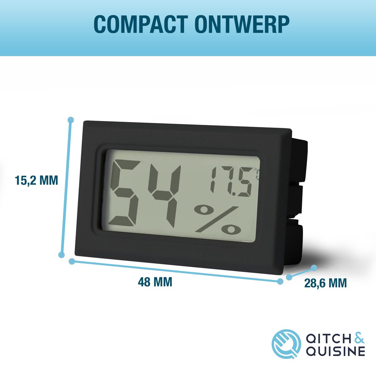 Mini-Wijzerthermometer