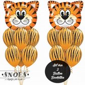 Snoes * Jungle Thema Ballon Boeketten Set van 2 Tijger Safari Verjaardag Folie en Latex ballonnen