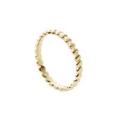 Fossil Vintage Dames Ring Staal - Goudkleurig - 17.75 mm / maat 56