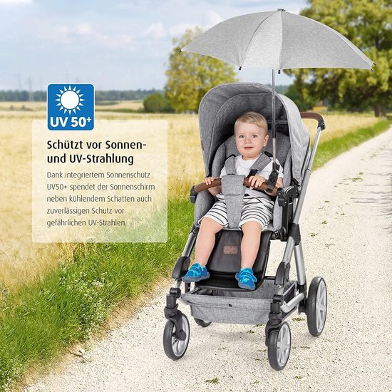 reer ShineSafe Parasol voor kinderwagen, universeel bruikbaar, draai- en  kantelbaar, | bol.com