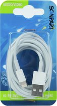 Scanpart iPhone kabel 2 meter - Apple lightning naar USB - iPhone lightning kabel - Made for iPhone gelicentieerd