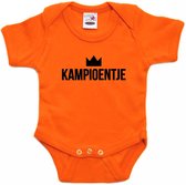 Oranje fan romper voor babys - kampioentje - Holland / Nederland supporter - EK/ WK / koningsdag baby rompers / outfit 68