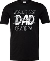 Heren T-shirt voor opa-World's best dad grandpa-vaderdag-Maat M