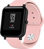Siliconen Smartwatch bandje - Geschikt voor  Xiaomi Amazfit Bip sport band - roze - Horlogeband / Polsband / Armband