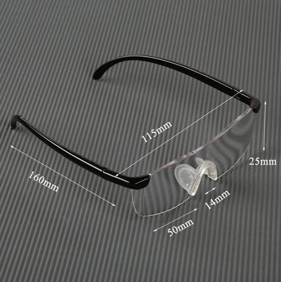 Vergrootglas bril - loepbril - 160% vergrotend - extreem helder glas voor perfect zicht - Bril met vergrotende functie - vergrootbril - bril- - geen m
