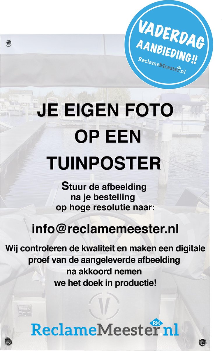 Reclamemeester - Schilderij - |een Eigen Een Tuindoek |schuttingdoek - Multicolor - 120 X 80 Cm