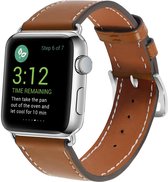 bandje geschikt voor Apple Watch Leren 44mm 42mm Bandje voor de iWatch 1, 2, 3, 4, 5 en 6 - Vervangende Lederen Sport Band