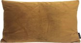 Housse de coussin longue velours or/marron | Velours - Polyester | 30 x 50 cm