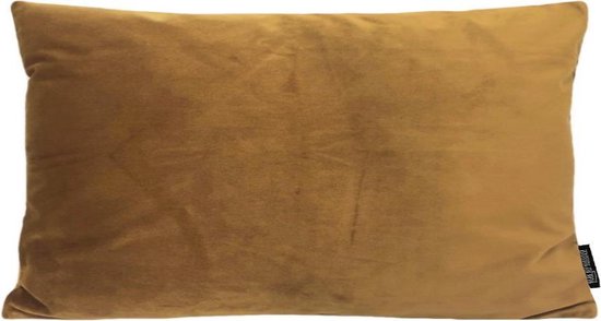 Housse de coussin longue velours or/marron | Velours - Polyester | 30 x 50 cm