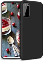 Siliconen back cover case - Geschikt voor Samsung Galaxy A41 -TPU hoesje zwart