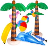 Opblaasbaar Zwembadspeelgoed | 9 Stuks | Zwembad | Feestdecoratie | Hawaii | Pomp | PVC | Strandbal