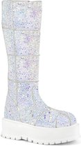 Demonia Kniehoge laarzen -42 Shoes- SLACKER-230 US 12 Wit/Multicolours