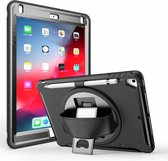 DrPhone IM1 - 360° Beschermende iPad Air/Air 2 / Pro 9.7 / iPad 2017/2018 Cover + Volledige Valbestendige Case + Screenprotector - Zwart