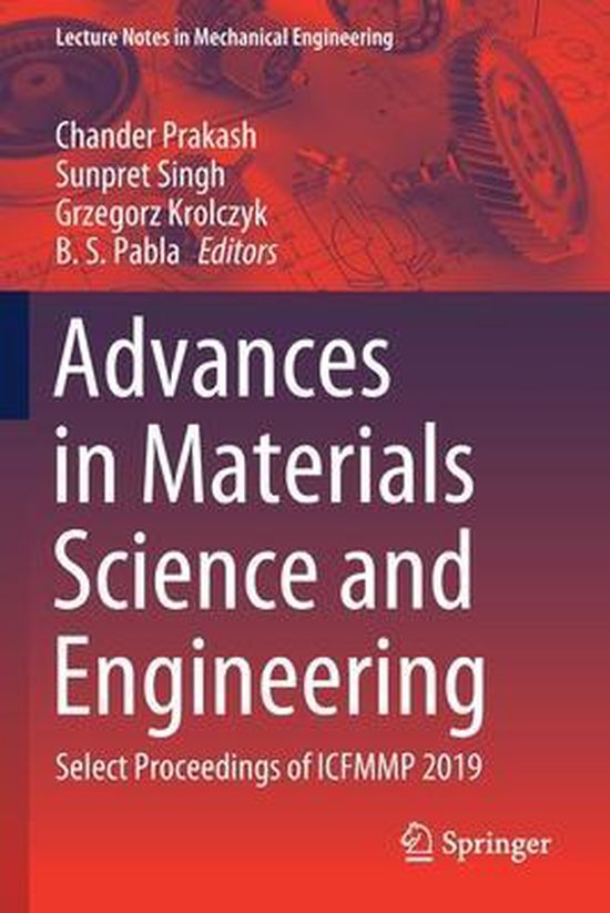 Advances in Materials Science and Engineering 9789811540615 Boeken