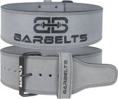 Barbelts powerlift riem 10mm - weightlifting belt - grijs - XS
