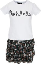 Babes & Binkies Setje Lalaflower zwart Kids Wit, Zwart - Maat 98/104