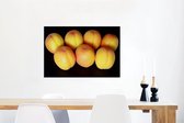 Canvas Schilderij Abrikozen - Fruit - Vrucht - 90x60 cm - Wanddecoratie