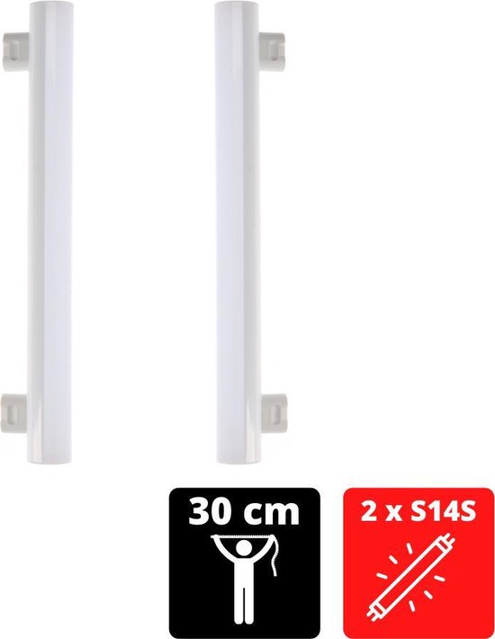 Lampe tube Proventa LED Philinea S14S 30 cm - 5W LED linestra remplace 40W - Duopack