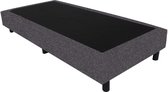 Bedworld Boxspring 80x190 - Linnenlook - Donker grijs (S05)