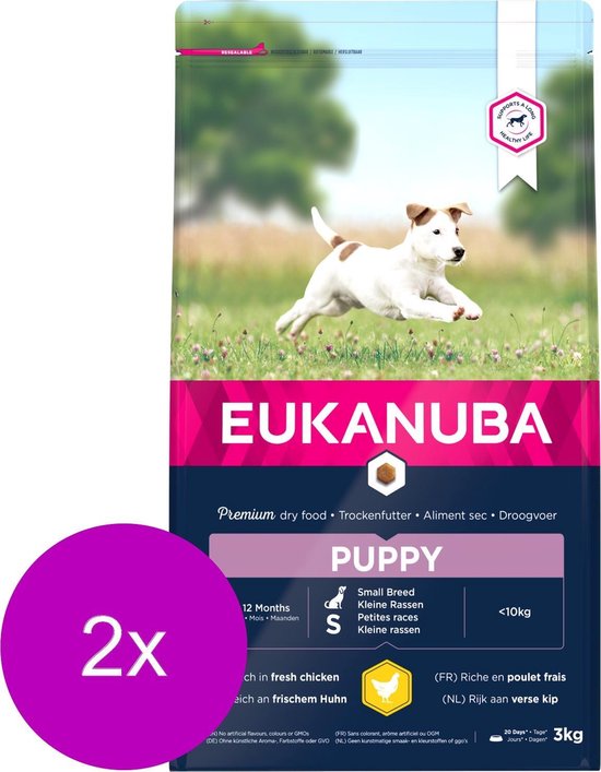 Eukanuba Growing Puppy Small Breed Kip - Hondenvoer - 2 x 3 kg