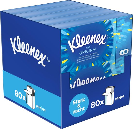 Kleenex The Original mouchoirs en papier - 8 étuis x 10 - Value pack |  bol.com