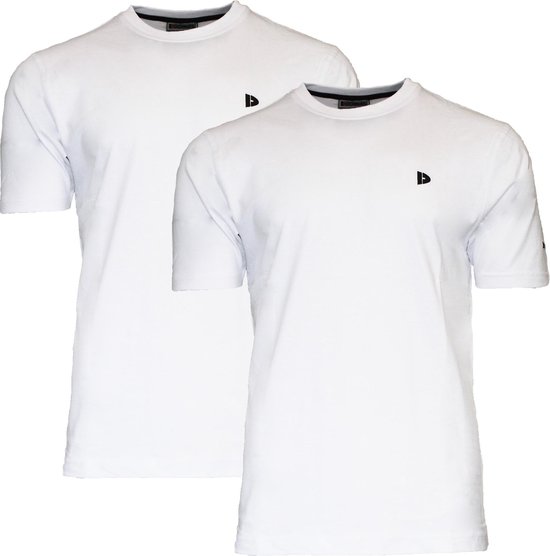 T-shirt Donnay - Lot de 2 - Chemise de sport - Homme - Taille S - Blanc