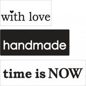 Rayher Labels Just create Labels ...love,handmade,time..., 30x15mm, 40x15mm, 50x15mm, tab-bag 3pcs