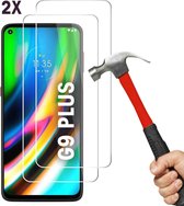 Motorola Moto G9 Plus Screenprotector 2X - Tempered Glass - Anti Shock Moto G9 Plus screen protector - 2PACK voordeelpack - EPICMOBILE